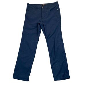 Berkley Jensen Mens Pants 32x30 Straight Chino Workwear Travel Flat Front Navy